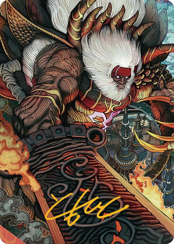 Braska's Final Aeon Art Card (Gold-Stamped Signature)