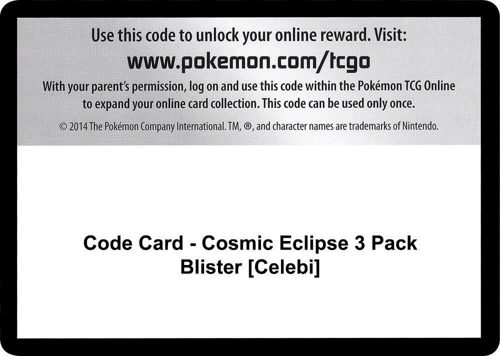 Code Card - Cosmic Eclipse 3 Pack Blister [Celebi]