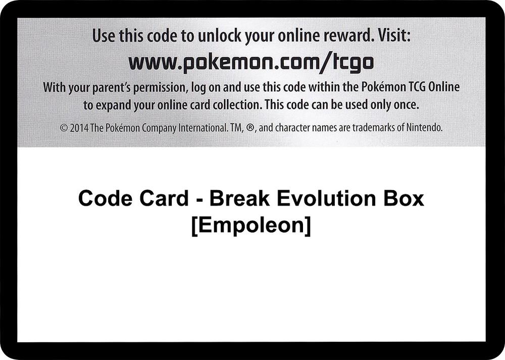 Code Card - Break Evolution Box [Empoleon]