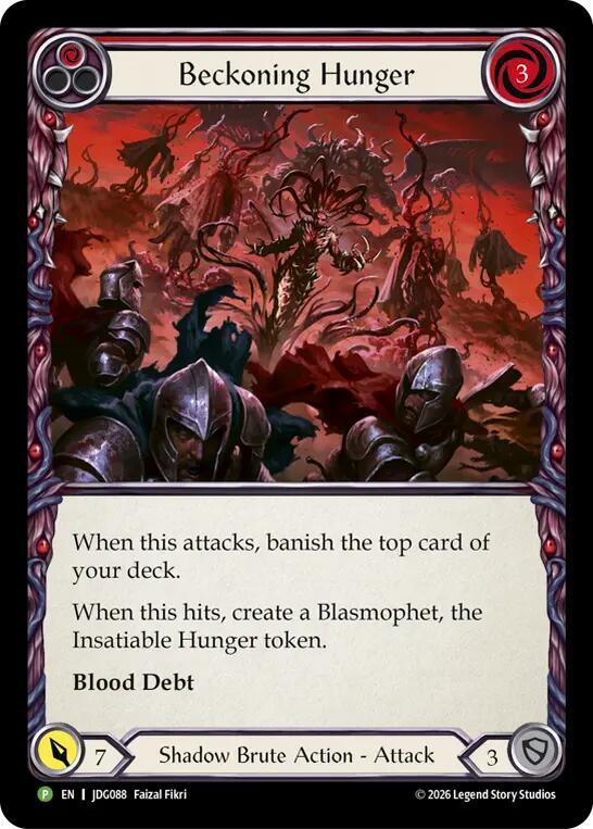 Beckoning Hunger - JDG088 [Flesh and Blood: Promo Cards]