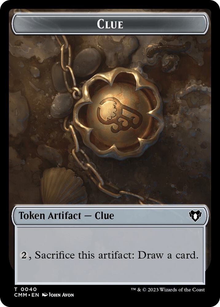 Clue // Emblem - Ob Nixilis of the Black Oath Double-Sided Token