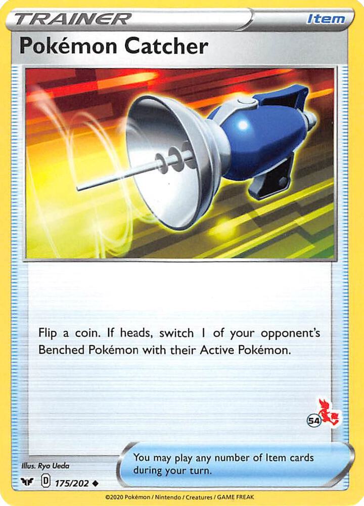 Pokemon Catcher - 175/202 (#54 Cinderace Stamped)