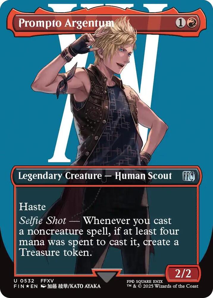 Prompto Argentum (Borderless) (Surge Foil)