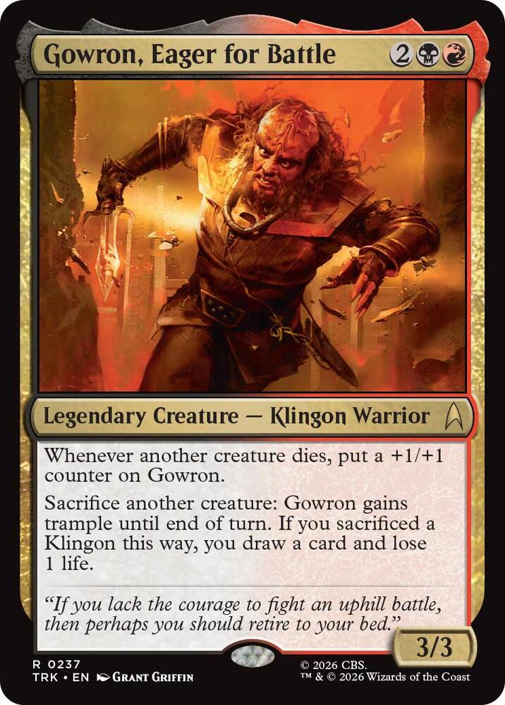 Gowron, Eager for Battle [Star Trek]