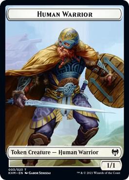 Human Warrior // Zombie Berserker Double-Sided Token
