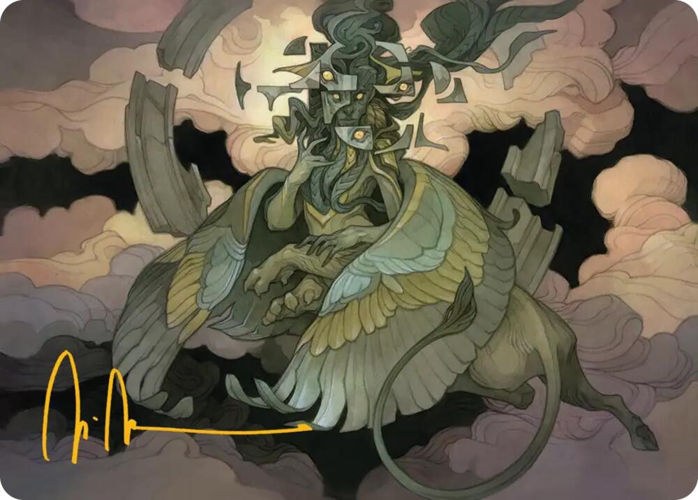 Sphinx of False Conclusions Art Card (Gold-Stamped Signature) [Art Series: Reality Fracture]