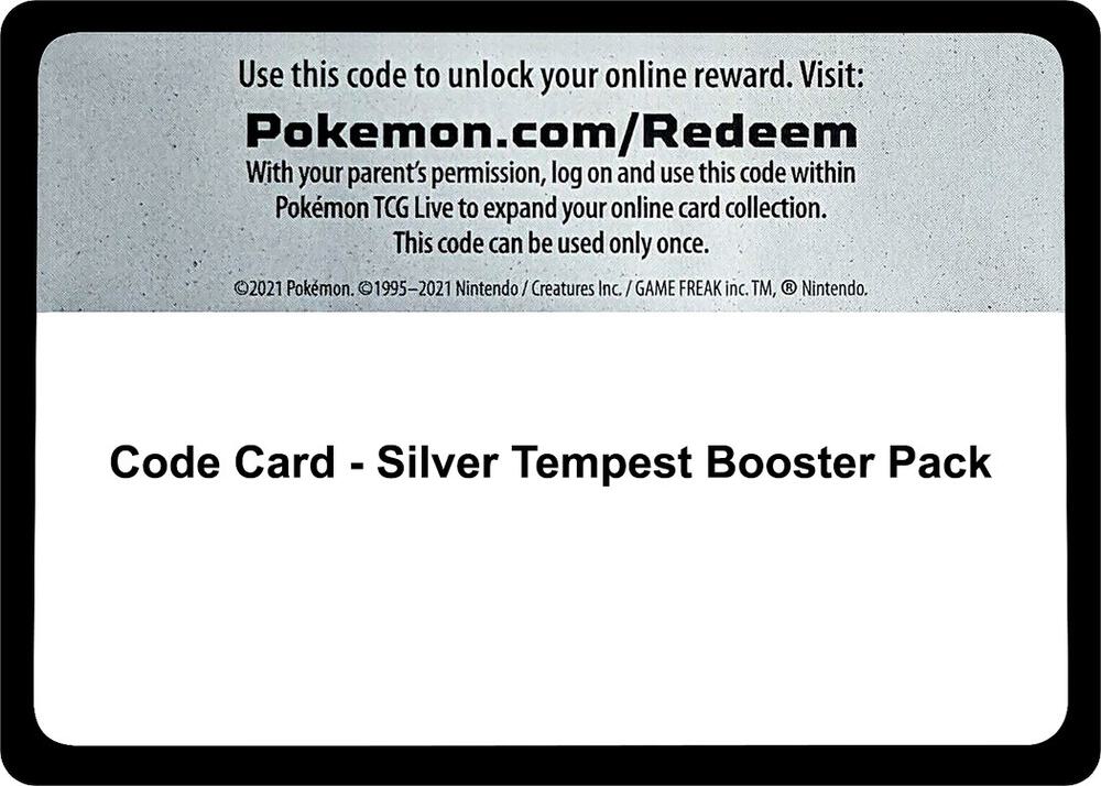 Code Card - Silver Tempest Booster Pack