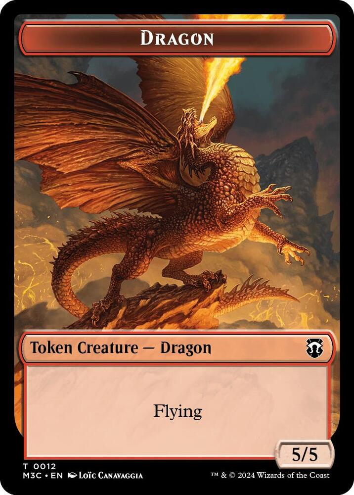 Dragon (Ripple Foil) // Treasure Double-Sided Token