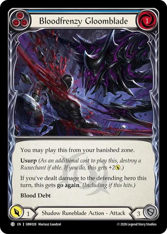 Bloodfrenzy Gloomblade (Blue) [Silver Age: Usurp the Shadow Throne]