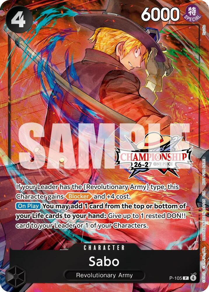 Sabo (CS 26-27 Celebration Pack) - P-105 [One Piece Promotion Cards]