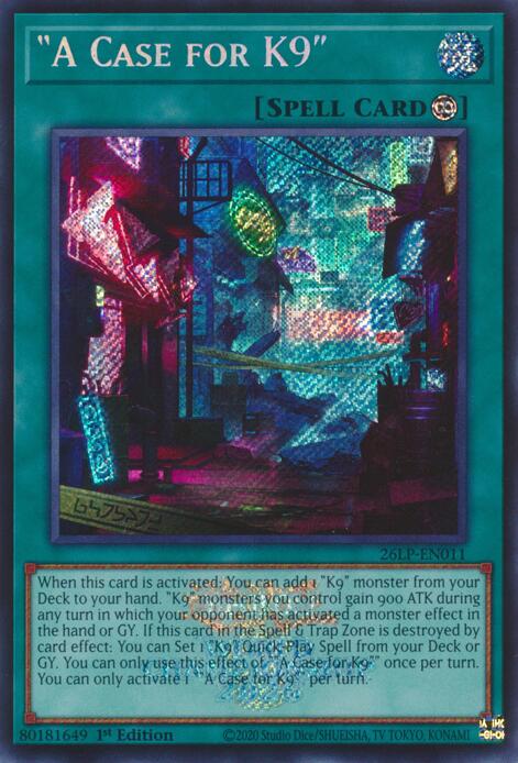A Case for K9 (Emblazoned Secret Rare) [Limited Pack World Championship 2026]