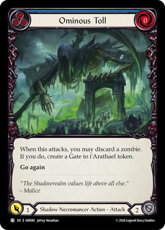 Ominous Toll (Blue) [Usurp the Shadow Throne]