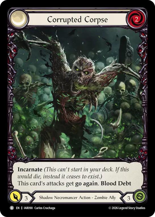 Corrupted Corpse (Extended Art) [Usurp the Shadow Throne Pre-release Cards]