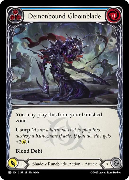 Demonbound Gloomblade (Blue) [Usurp the Shadow Throne]