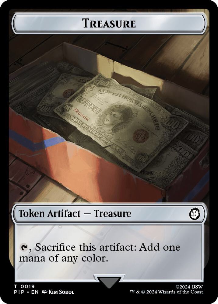 Treasure (0019) // Copy Double-Sided Token [Universes Beyond: Fallout]