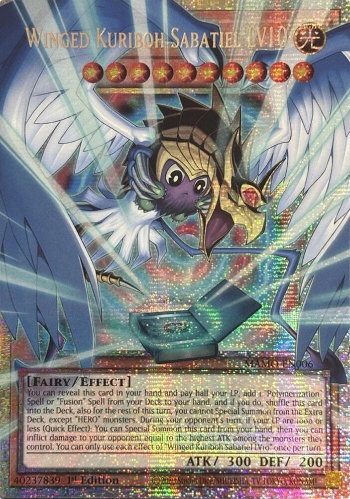 Winged Kuriboh Sabatiel LV10 (Starlight Rare) (Extended Art) [Magnificent Monsters]