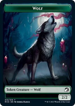 Wolf // Treefolk Double-Sided Token