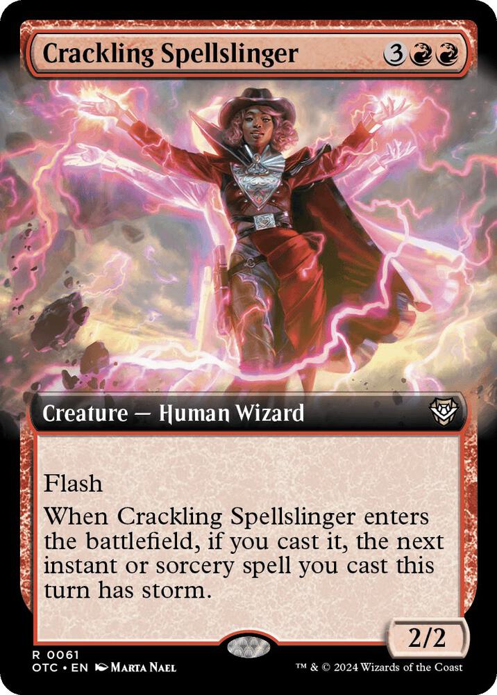 Crackling Spellslinger (Extended Art)