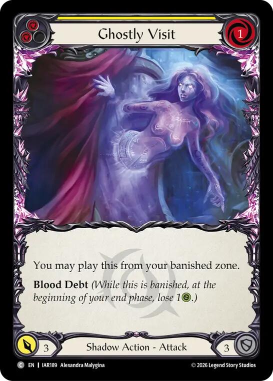 Ghostly Visit (Yellow) [Usurp the Shadow Throne]