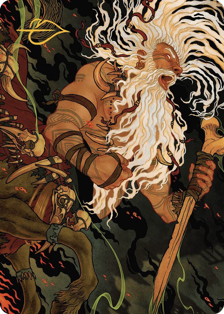 Yarus, Roar of the Old Gods Art Card (46/49) (Gold-Stamped Signature)