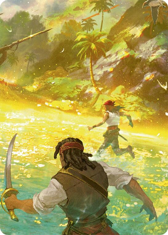 Treasure Island // High Seas Map Doubled Sided Art Card (Middle Left)