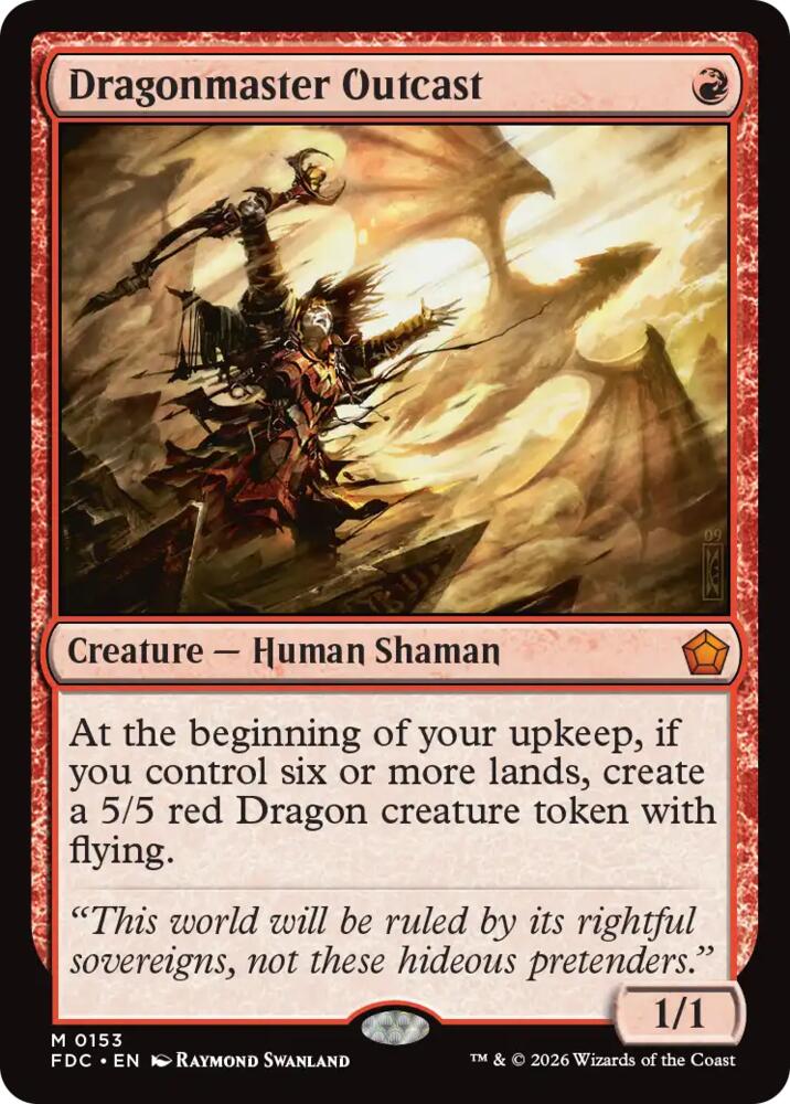 Dragonmaster Outcast [Commander: Foundations]