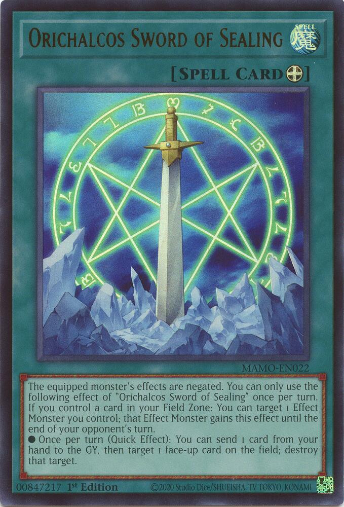 Orichalcos Sword of Sealing [Magnificent Monsters]