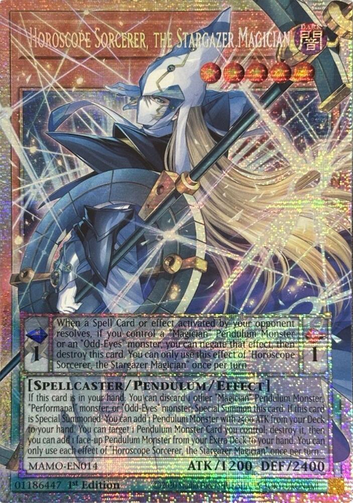 Horoscope Sorcerer, the Stargazer Magician (Starlight Rare) (Extended Art) [Magnificent Monsters]
