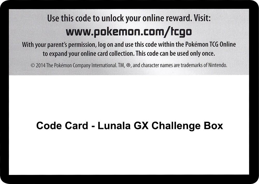 Code Card - Lunala GX Challenge Box