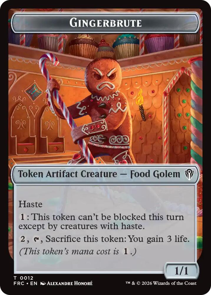 Gingerbrute // Jace Double-Sided Token [Commander: Reality Fracture]