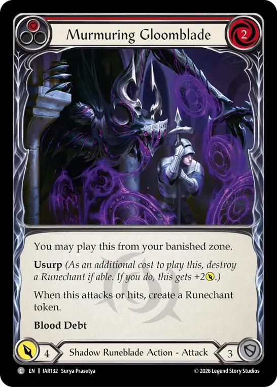 Murmuring Gloomblade (Red) [Usurp the Shadow Throne]