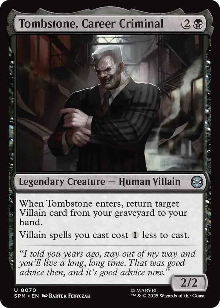 Tombstone, Career Criminal