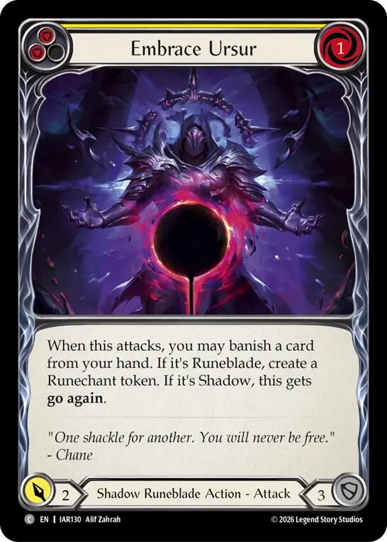 Embrace Ursur (Yellow) [Usurp the Shadow Throne]