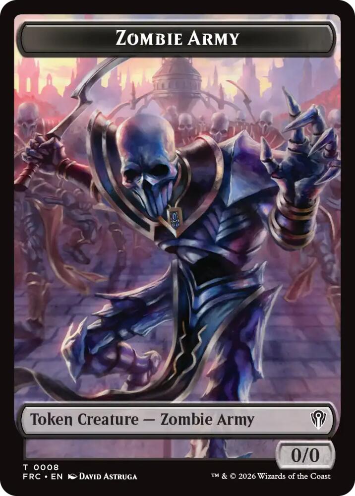 Zombie Army // Goblin Double-Sided Token [Commander: Reality Fracture]