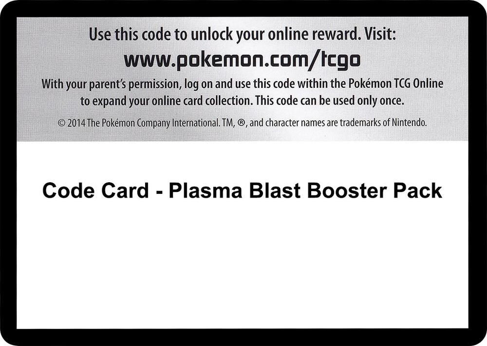 Code Card - Plasma Blast Booster Pack