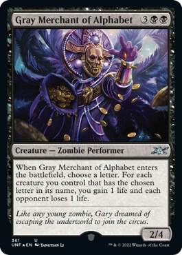 Gray Merchant of Alphabet (Galaxy Foil)