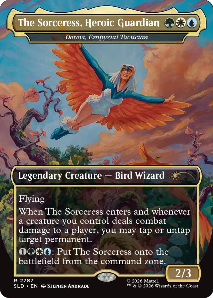 The Sorceress, Heroic Guardian - Derevi, Empyrial Tactician [Secret Lair Drop Series]