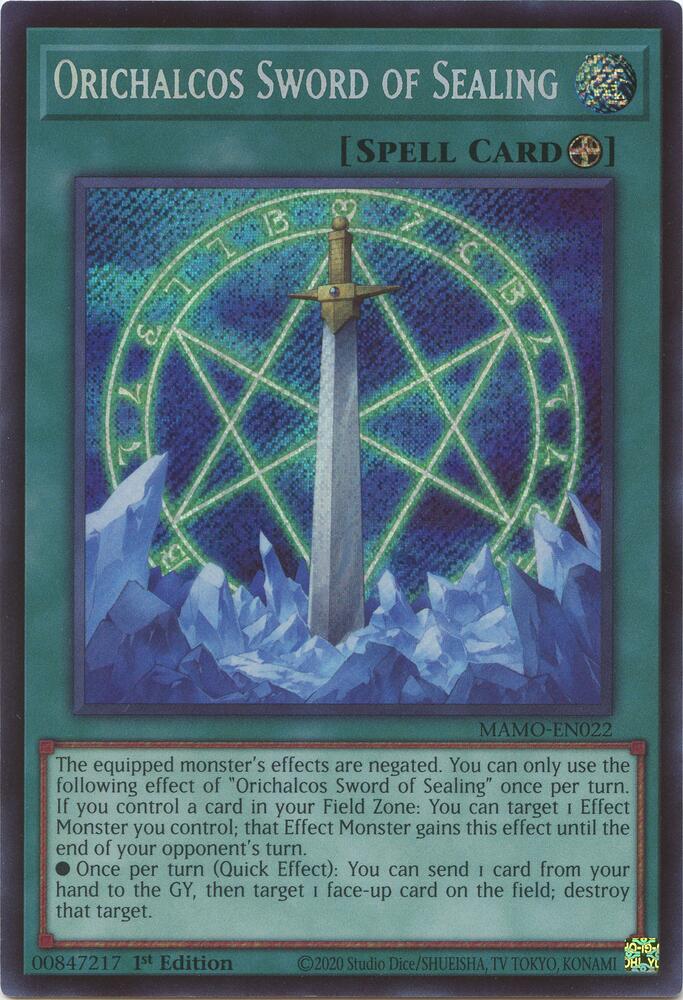 Orichalcos Sword of Sealing (Secret Rare) [Magnificent Monsters]