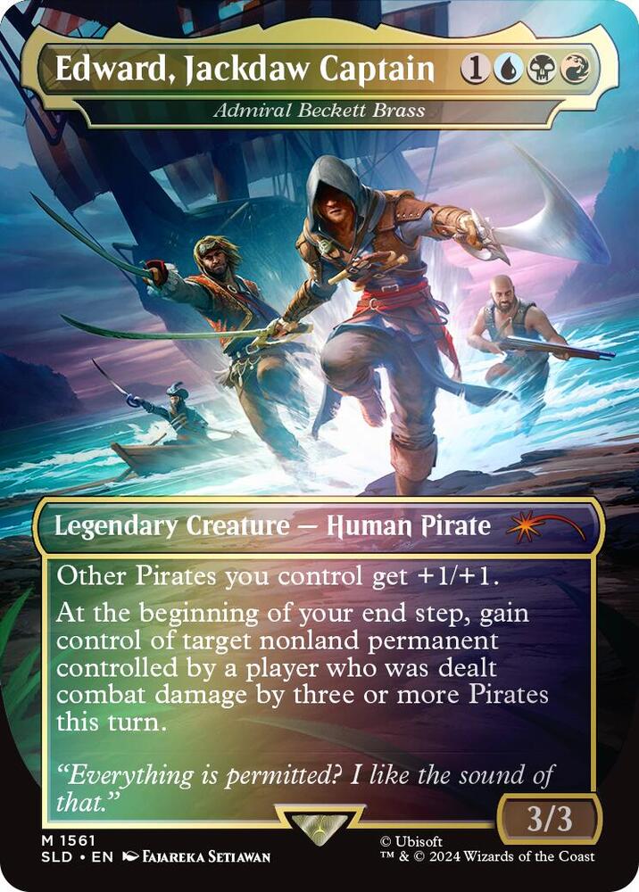 Edward, Jackdaw Captain - Admiral Beckett Brass (Rainbow Foil)