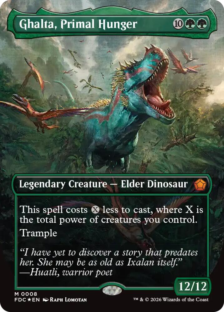 Ghalta, Primal Hunger (Borderless) [Commander: Foundations]