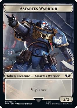 Astartes Warrior (001) // Cherubael Double-Sided Token (Surge Foil)