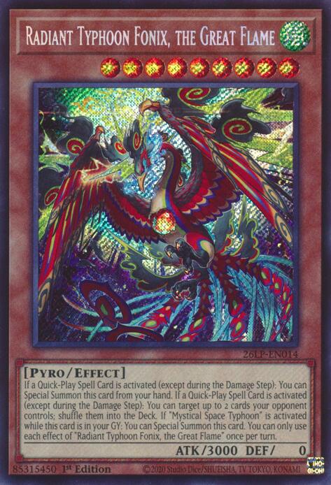 Radiant Typhoon Fonix, the Great Flame (Secret Rare)