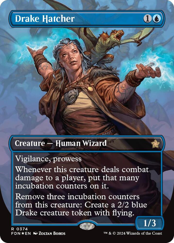 Drake Hatcher (Borderless) (Mana Foil)