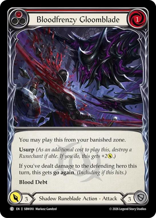 Bloodfrenzy Gloomblade (Red) [Silver Age: Usurp the Shadow Throne]