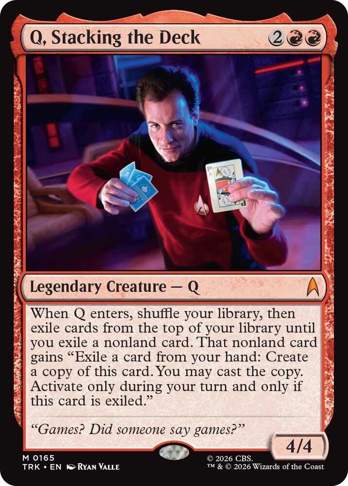 Q, Stacking the Deck [Star Trek]
