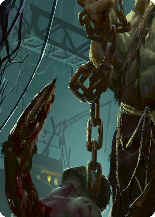 Riptide, Lurker of the Deep // Gravy Bones, Shipwrecked Looter Double Sided Art Card (Middle Right)
