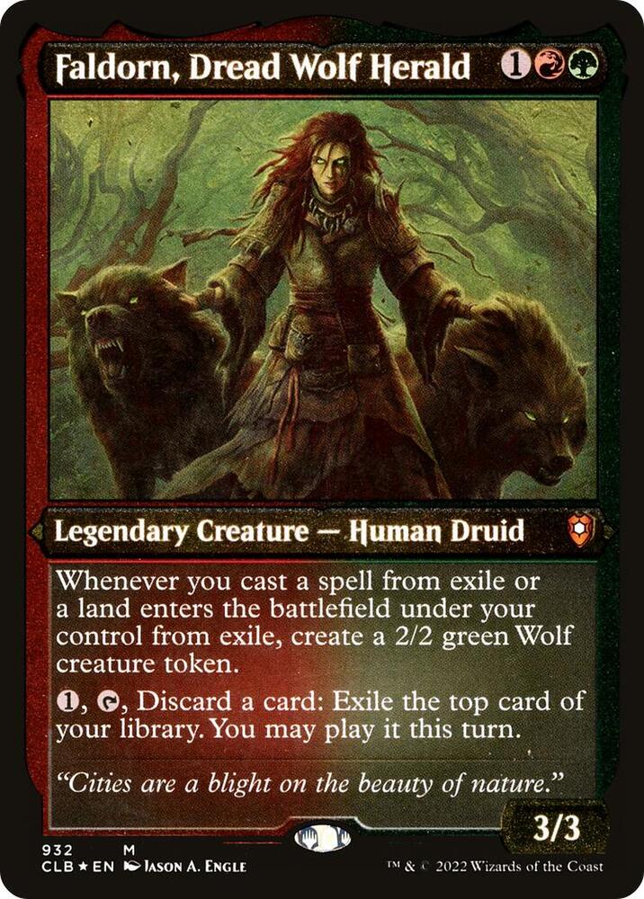 Faldorn, Dread Wolf Herald (Display Commander) - Thick Stock
