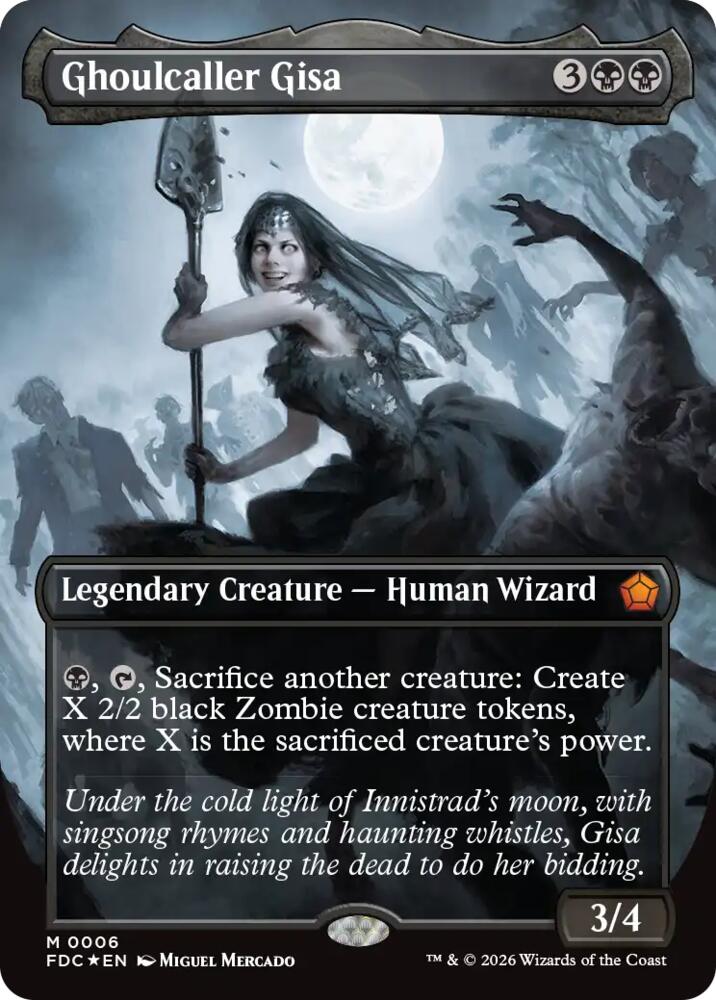 Ghoulcaller Gisa (Borderless) [Commander: Foundations]