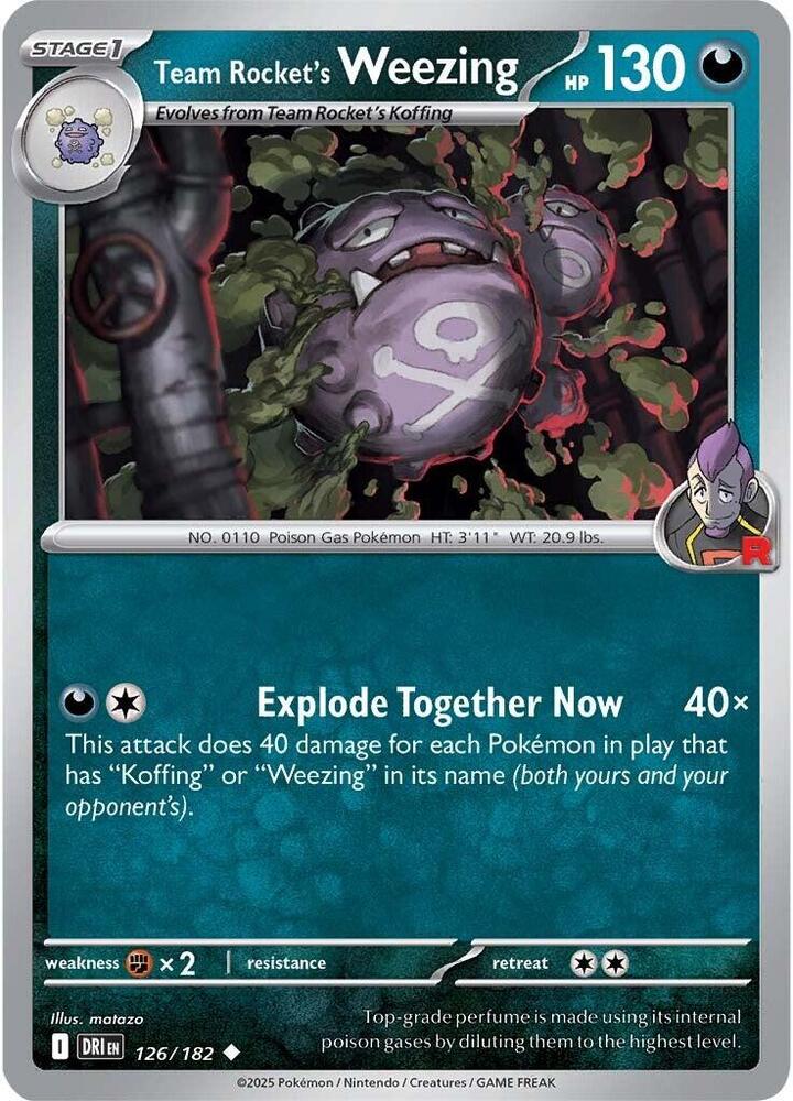 Team Rocket's Weezing - 126/182