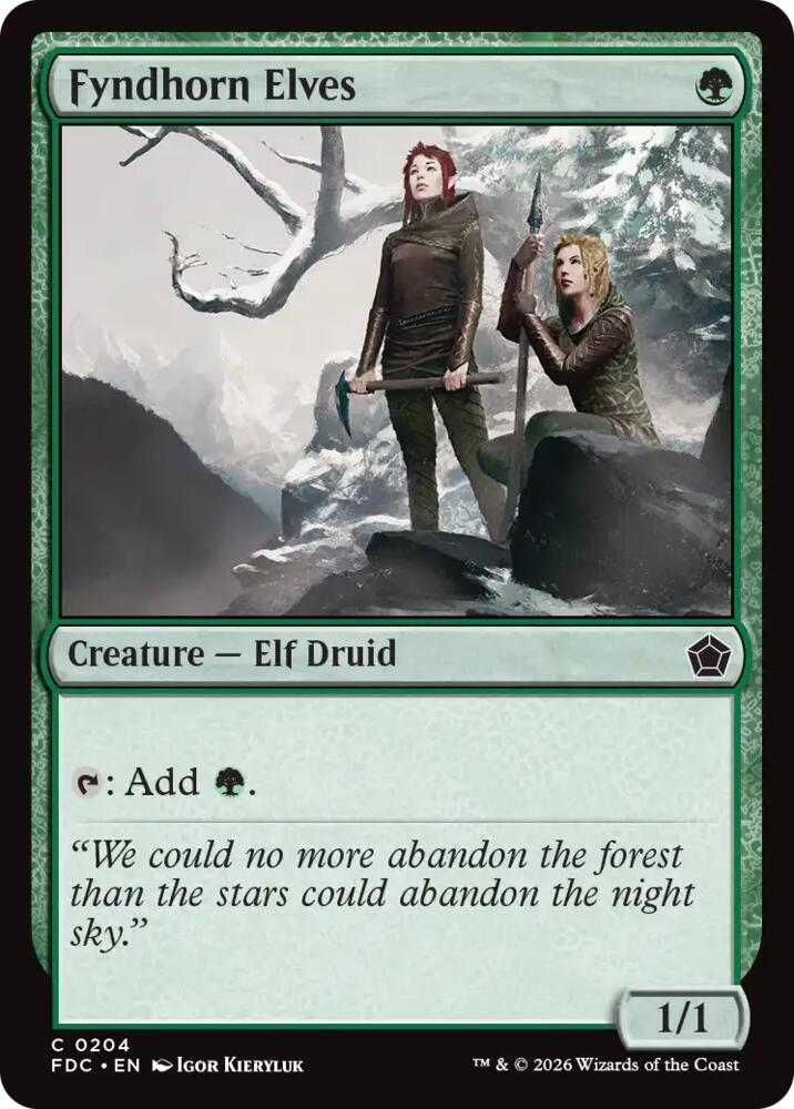 Fyndhorn Elves [Commander: Foundations]